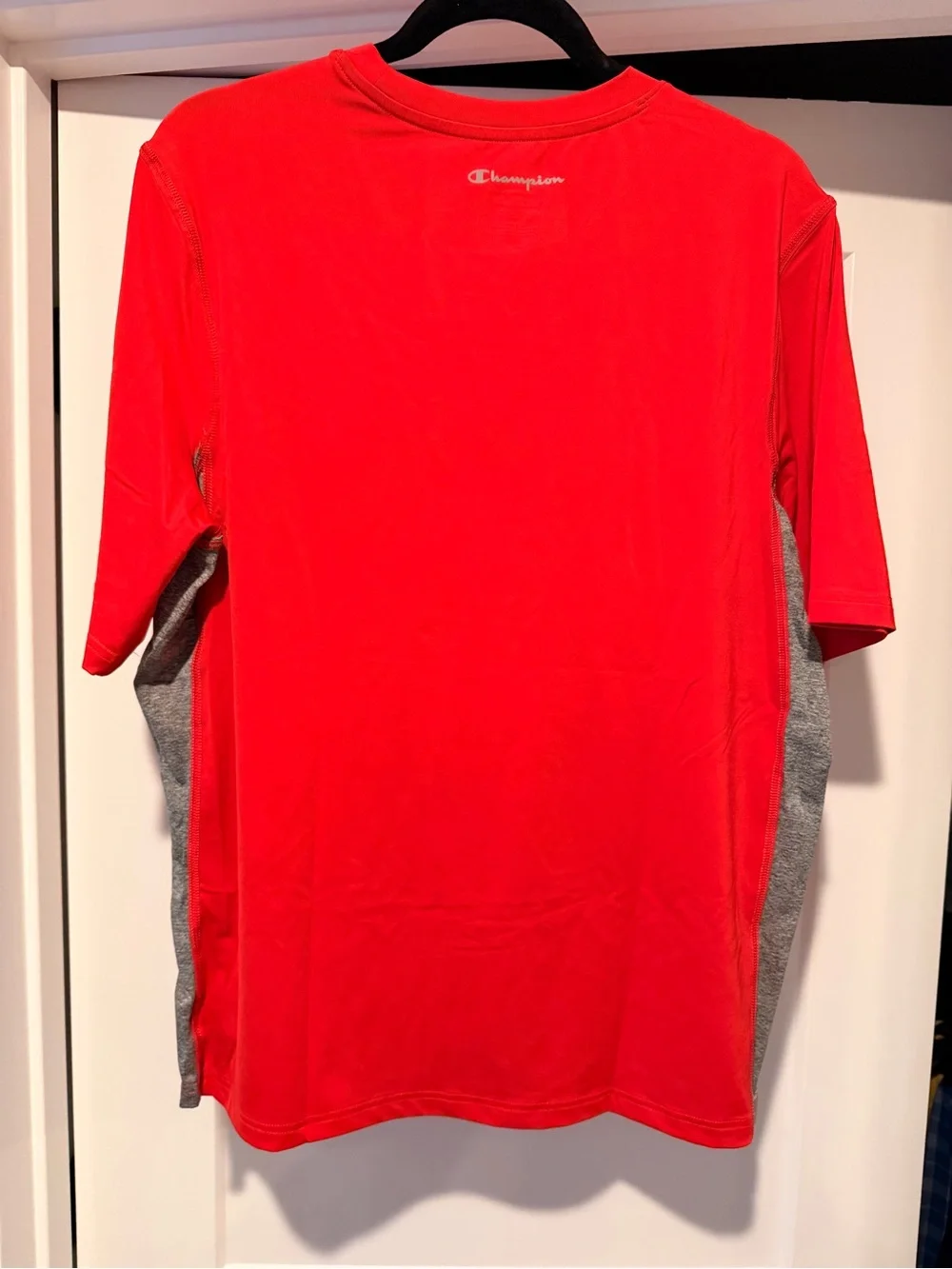 Champion Double Dry Performance Athletic Shirt Red Gray Size Large - Picture 2 of 3
